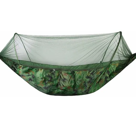 Amaca da campeggio 250 x 120 cm con zanzariera, tenda per insetti, portatile e leggera, pa...