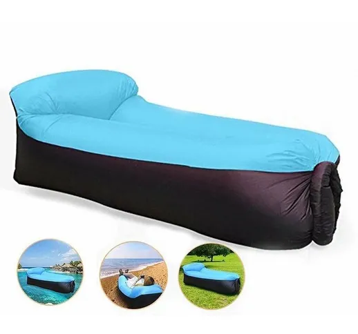 Amaca gonfiabile portatile pieghevole con divano ad aria impermeabile con piccola borsa