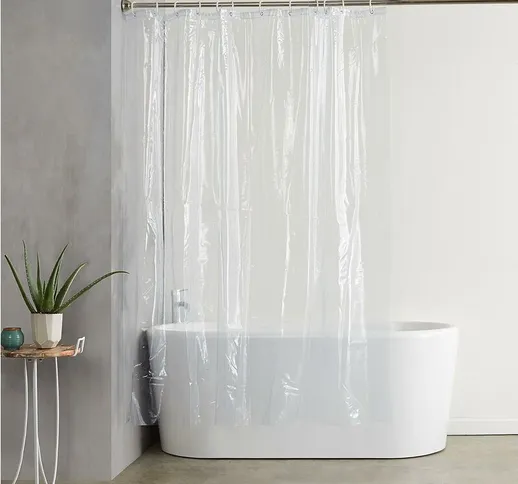 Amazon Basics Tenda da doccia in PVC trasparente 180 x 180 cm