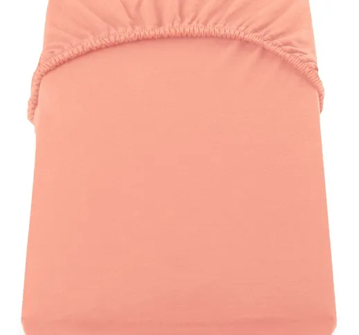 Ambra sheet jersey di cotone colore corallo 180-200X200 Decoking