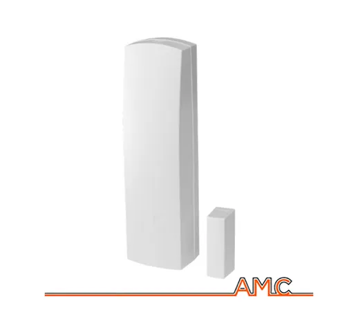 Sensore contatto magnetico wireless Amc Italia CU400 porte finestre 433 mhz allarme antifu...