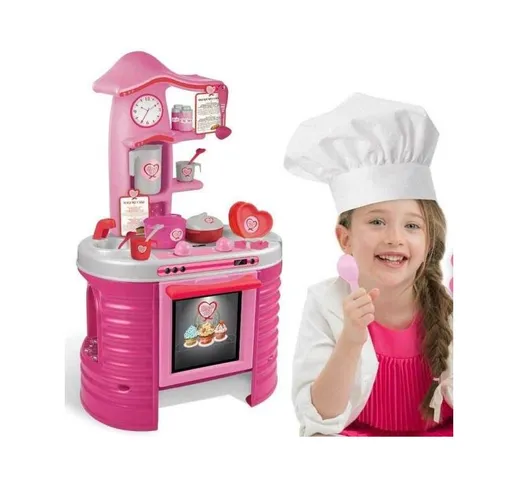 Amore Mio Cucina Giocattolo Per Bambini 80Cm Con Accessori Gioco E Ricettte