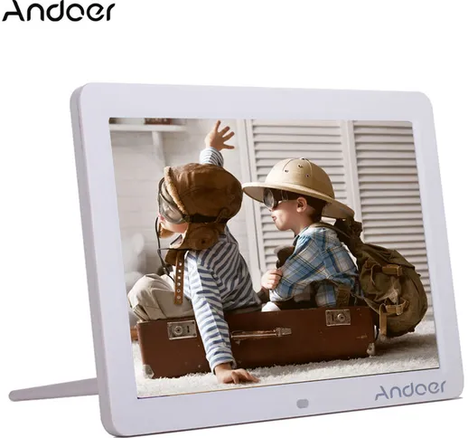 Andoer 12' Wide Screen HD LED Cornice digitale per foto Album digitale Cornice per foto el...