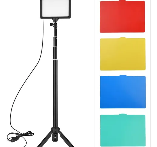 USB LED Video Light Kit Fotografia Illuminazione 3200K-5600K 120 pezzi di perline Dimmerab...