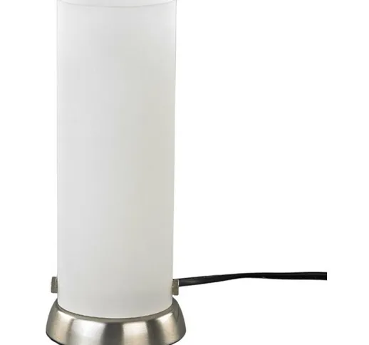 Lindby - Andrew - lampada LED da tavolo cilindrica in vetro