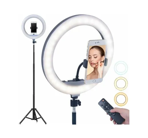 Anello Luminoso Treppiedi Luce Selfie Tik Tok Led Lampada Ring Light Video 30Cm