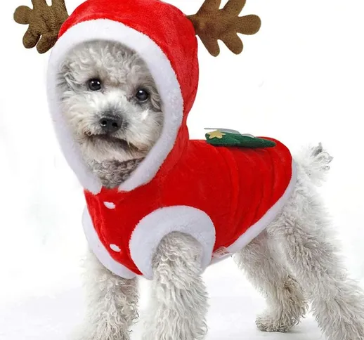 Animale domestico Cane / gatto Costume invernale natalizio Costume da cervo Autunno e inve...