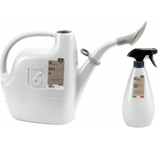 Annaffiatoio 6 lt + Nebulizzatore spray 360° da 1 lt - Ecolove