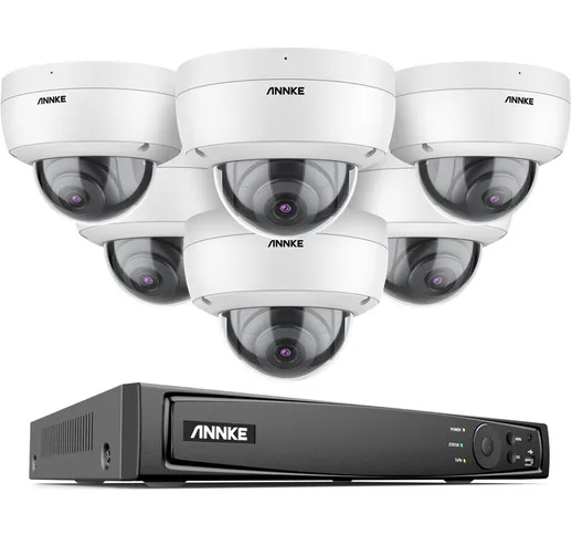 H800 - Sistema di sicurezza PoE 4K a 8 canali e 6 telecamere, rilevamento di persone e vei...