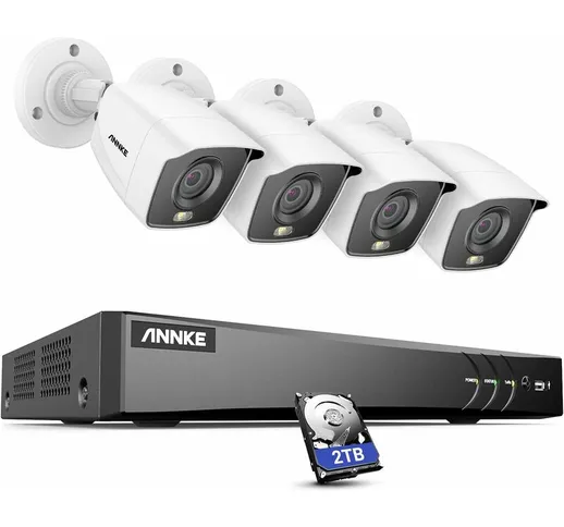 NC800 Telecamere di sorveglianza 4K uhd PoE Visione notturna reale, Telecamera di sicurezz...