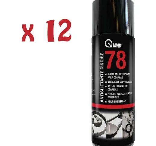12 Bombolette Spray Antislittante Per Cinghie 400Ml 78 - Vmd