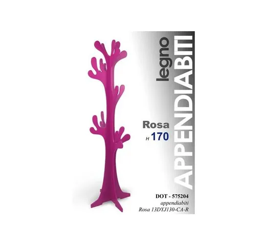 Webmarketpoint - Appendiabiti albero da terra piantana rosa cm 50 x 42 x 170 h