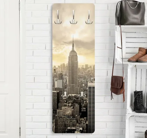 Appendiabiti New York - Alba a Manhattan - Beige Dimensione L×H: 139cm x 46cm