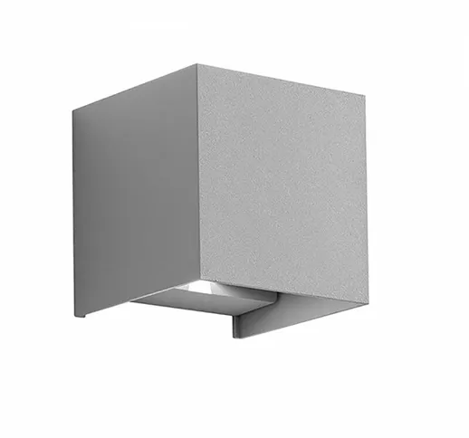 Applique alluminio henk q ges862c led ip54 3000°k fascio regolabile lampada parete biemiss...