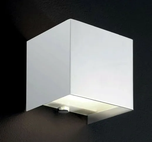 Illuminando - Applique cubetto g9 led lampada parete biemissione moderno cubo metallo vetr...