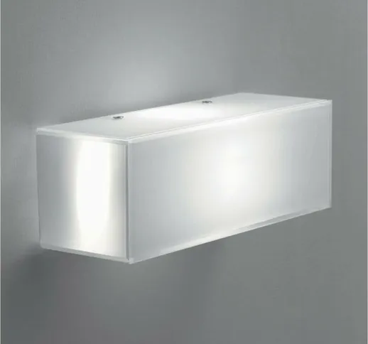 Applique Illuminando cubic 1 e27 23cm led lampada parete soffitto moderna vetro bianco int...