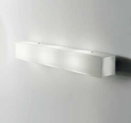Applique Illuminando cubic 3 e27 55cm led lampada parete soffitto moderna vetro bianco int...