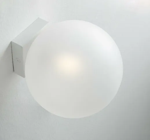 Applique moderno Illuminando pallina pl1 bn g9 led vetro lampada parete