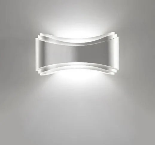 Applique sn-ionica 30cm r7s vetro metallo moderno biemissione lampada parete interno ip20,...