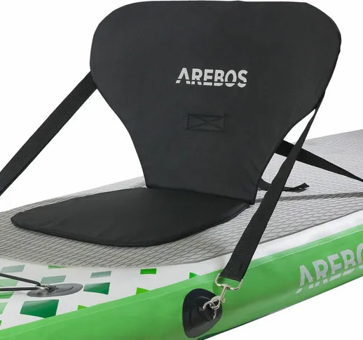 Sedile Kayak per SUP Board Stand Up Paddle Surfboard Top Comfort Nero - Arebos