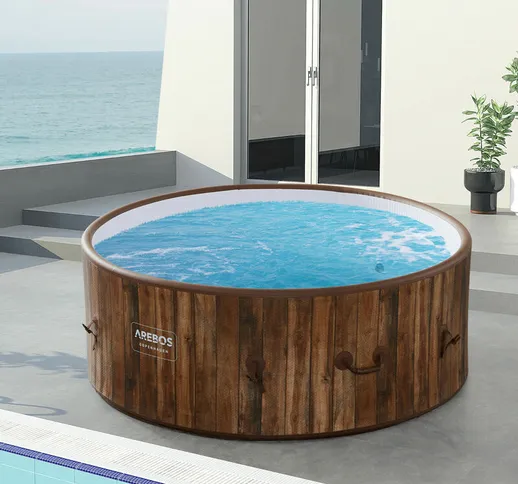 Vasca idromassaggio gonfiabile Whirlpool Benessere Piscina Riscaldante Round ⌀ 180 cm - As...