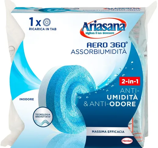 Tab 2in1 Assorbiumidità e Anti Odore per Aero 360° - Confezione con 1 Ricarica - Ariasana