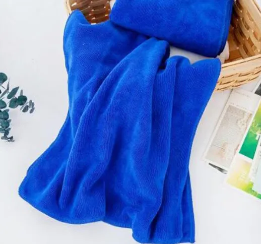 Happyshopping - Asciugamano grande da 30 * 70 cm addensato Asciugamano da yoga ad asciugat...