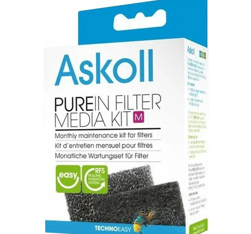 Askoll - PureIn Filter Media Kit Ricambi Per Filtri Interni Mimetici In Acquari Medium