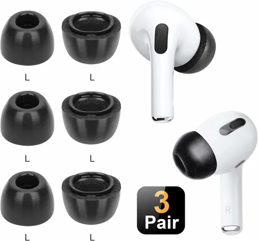 Auricolari In-Ear sostitutivi in ??memory foam  compatibili con AirPods Pro 2019 3 paia di...