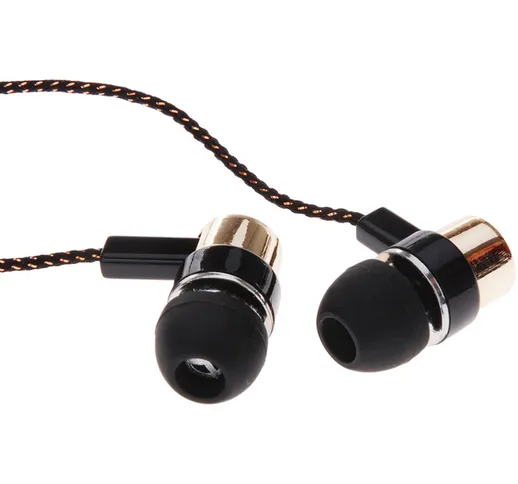 Asupermall - Auricolari stereo in-ear stereo con isolamento acustico da 1,1 m con linea di...