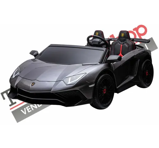 Auto Elettrica per Bambini Lamborghini SVJ 24V - 2 Posti Big-Grigio