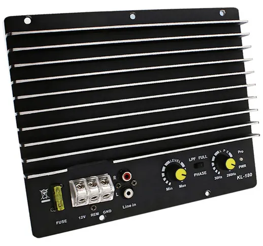 auto singolo amplificatore audio di bordo subwoofer amplificatore 1000W12V KL-180 Amplific...