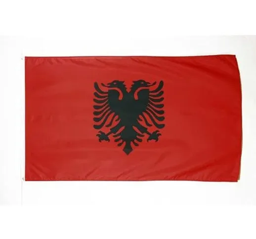 Bandiera Albania 150x90cm - Gran Bandiera albanese 90 x 150 cm Poliestere Leggero - Bandie...