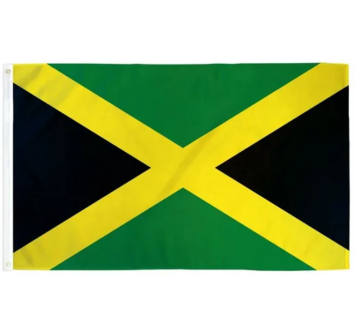 Bandiera Giamaica 150x90cm - Gran Bandiera giamaicana 90 x 150 cm Poliestere Leggero - Ban...