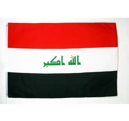 Bandiera Iraq 150x90cm - Gran Bandiera irachena 90 x 150 cm Poliestere Leggero - Bandiere...