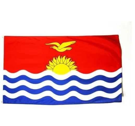 Bandiera Kiribati 150x90cm - Gran Bandiera gilbertese 90 x 150 cm Poliestere Leggero - Ban...