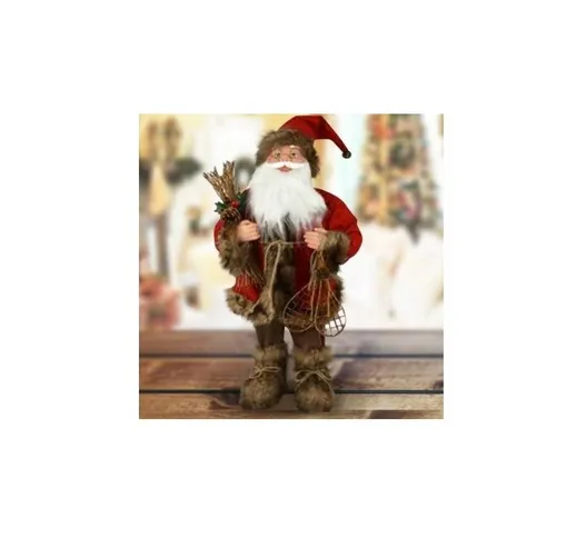 Soggetto Natalizio Babbo Natale Nordico 60cm - Due Esse