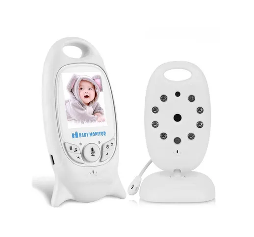 Baby monitor con telecamera, baby monitor video, funzione interfono wireless, telecamera d...