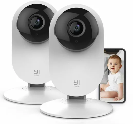 Baby monitor, con videocamera e videocamera audio HD WiFi per animali domestici, rilevamen...