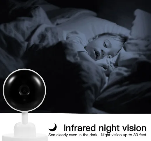 Tancyco - Baby Monitor WiFi Camera 1080P fhd Telecamera di sicurezza domestica con visione...