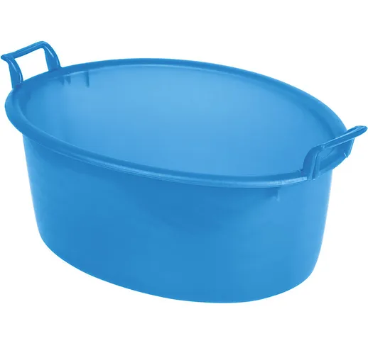 Bagno ovale / bacinella in plastica diametro 70 cm - Azzurro Mobil Plastic azzurro