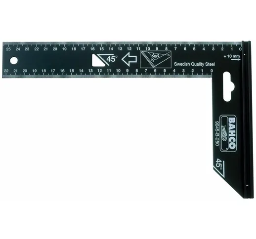 Squadra Carpentiere 250 mm Nera 9045-B-250 - 