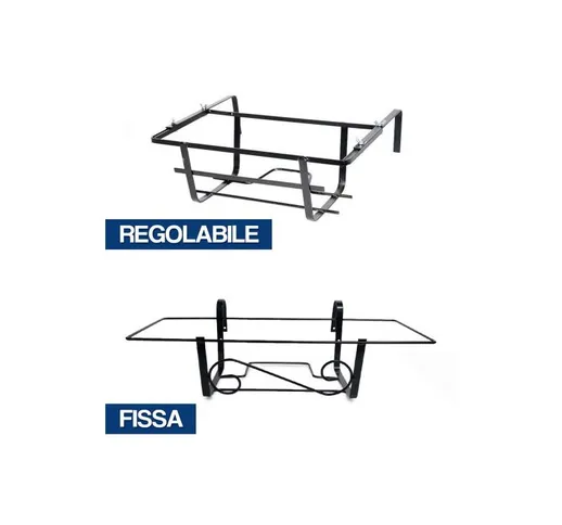 Balconiera in ferro rettangolare portavaso porta vaso ringhiera fioriera 51241V cm 40 (512...