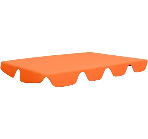 Baldacchino per Dondolo Giardino 270 g/m² Arancione 150/130x70/105 cm - Arancione - Vidaxl