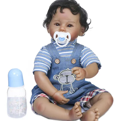 Bambola rinata in cotone ecologico in vinile da 500 mm Bambola realistica per bambini che...