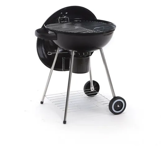 Taddei - Barbecue a Carbone Carbonella con Termometro Carrello e Raccoglitore Olio Round 6...