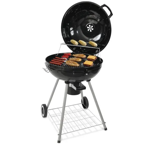 Barbecue a carbonella - 68 * 58 * 90 cm - Nero,grill per uso domestico rotondo