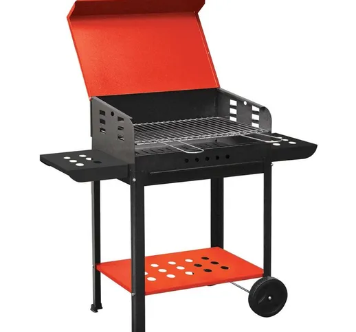 Bricoshop24 - Barbecue a Carbonella con Coperchio Carbone Griglia BBQ da Balcone Giardino...