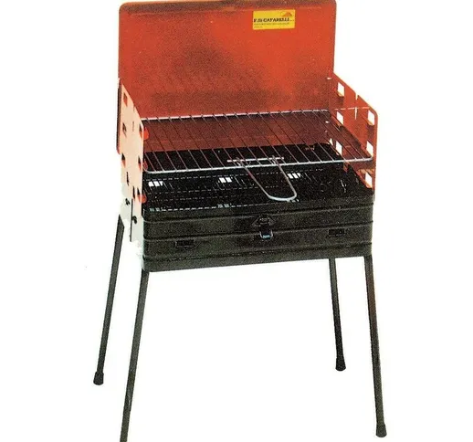 Barbecue a carbone richiudibile a valigetta 41x30 con paravento fornacella - Salone