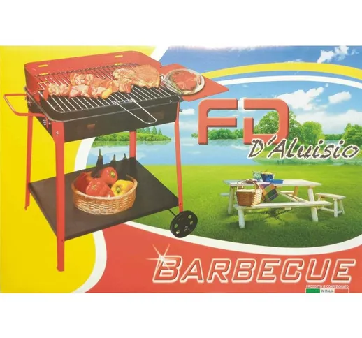 Barbecue A Carbone Rett.Re Cm.30X45 C/R Appogg.